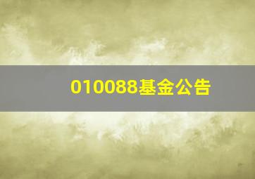 010088基金公告