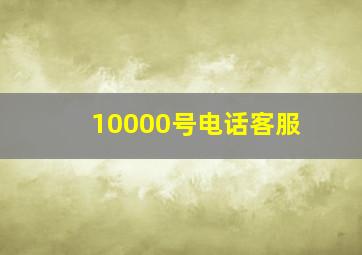 10000号电话客服