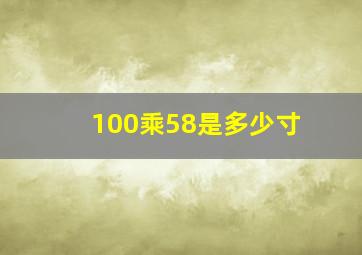 100乘58是多少寸