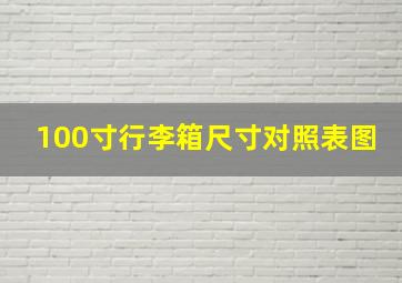 100寸行李箱尺寸对照表图