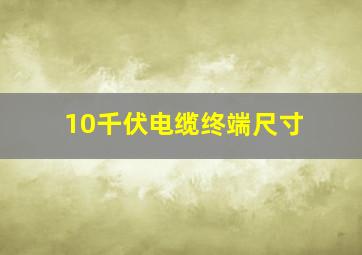 10千伏电缆终端尺寸