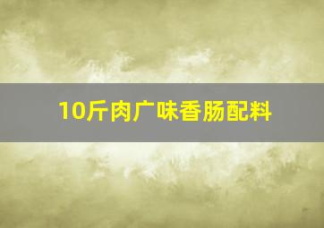 10斤肉广味香肠配料