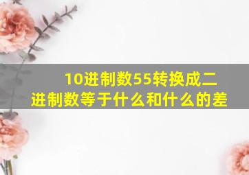 10进制数55转换成二进制数等于什么和什么的差