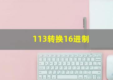 113转换16进制