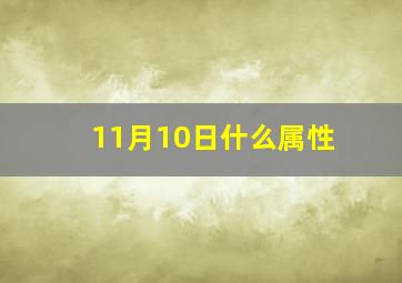 11月10日什么属性