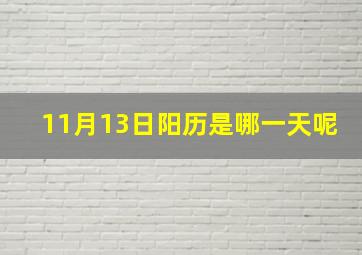 11月13日阳历是哪一天呢