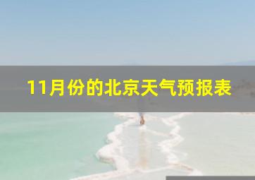 11月份的北京天气预报表