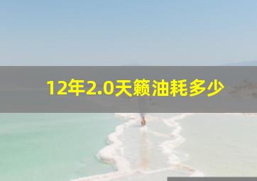 12年2.0天籁油耗多少