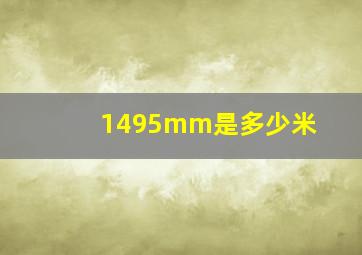 1495mm是多少米