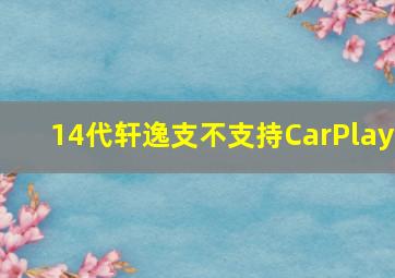 14代轩逸支不支持CarPlay