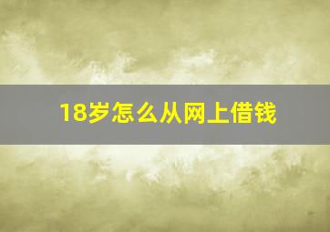 18岁怎么从网上借钱