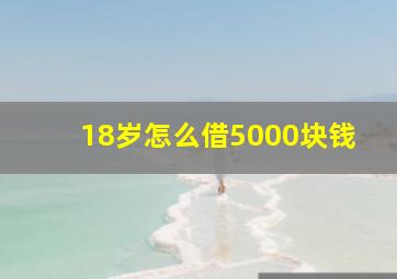 18岁怎么借5000块钱