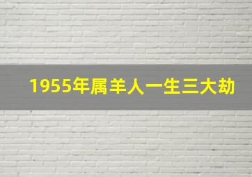 1955年属羊人一生三大劫