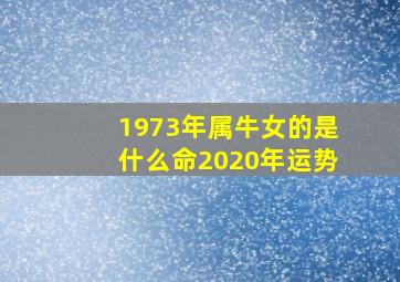 1973年属牛女的是什么命2020年运势