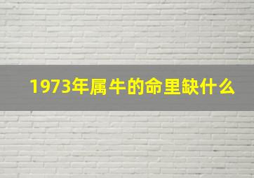 1973年属牛的命里缺什么