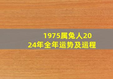 1975属兔人2024年全年运势及运程