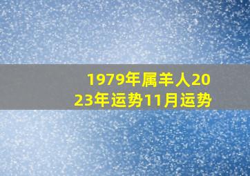 1979年属羊人2023年运势11月运势