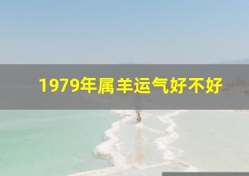 1979年属羊运气好不好