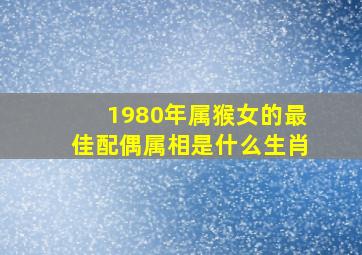 1980年属猴女的最佳配偶属相是什么生肖