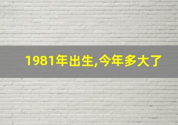 1981年出生,今年多大了