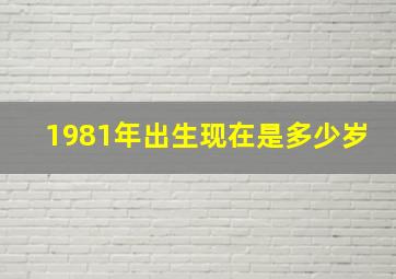 1981年出生现在是多少岁