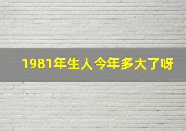 1981年生人今年多大了呀