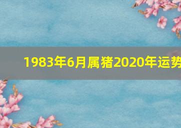 1983年6月属猪2020年运势