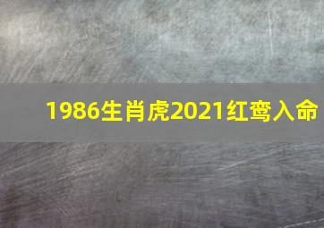 1986生肖虎2021红鸾入命