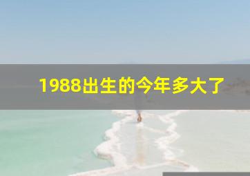 1988出生的今年多大了