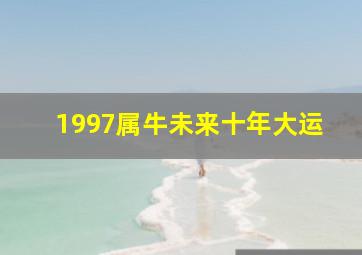 1997属牛未来十年大运