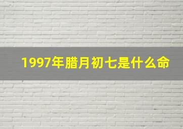 1997年腊月初七是什么命