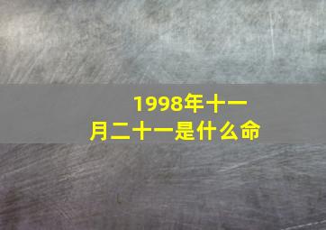 1998年十一月二十一是什么命