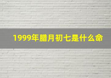 1999年腊月初七是什么命