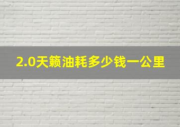 2.0天籁油耗多少钱一公里