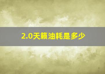 2.0天籁油耗是多少