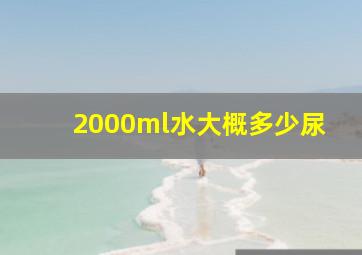 2000ml水大概多少尿