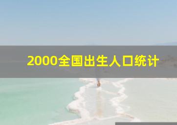 2000全国出生人口统计