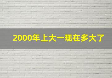 2000年上大一现在多大了