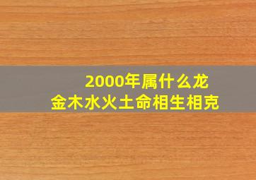 2000年属什么龙金木水火土命相生相克