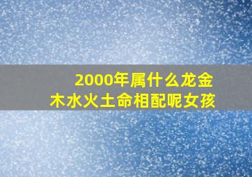 2000年属什么龙金木水火土命相配呢女孩