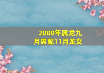 2000年属龙九月男配11月龙女