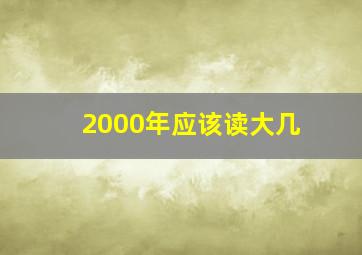 2000年应该读大几