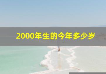 2000年生的今年多少岁