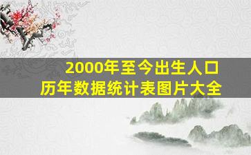 2000年至今出生人口历年数据统计表图片大全