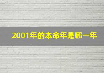 2001年的本命年是哪一年