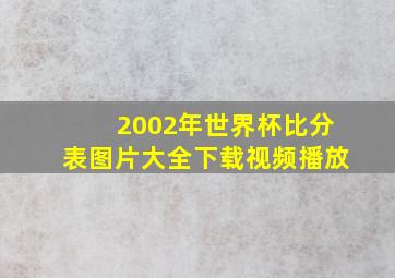 2002年世界杯比分表图片大全下载视频播放