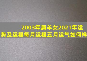 2003年属羊女2021年运势及运程每月运程五月运气如何样