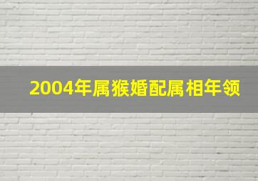 2004年属猴婚配属相年领