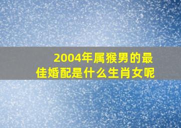 2004年属猴男的最佳婚配是什么生肖女呢