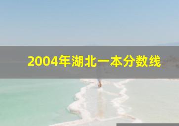 2004年湖北一本分数线